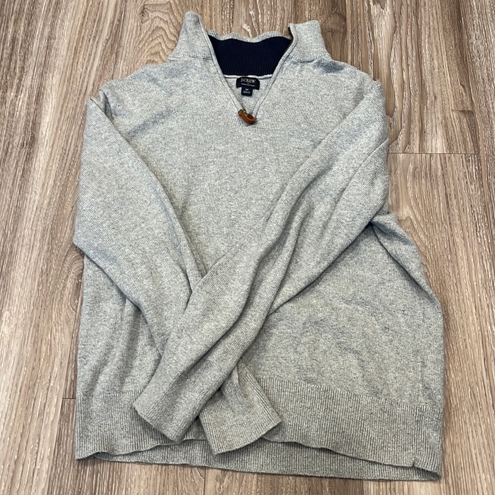 J crew - men’s quarter zip - gray - Medium